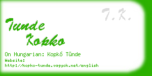tunde kopko business card